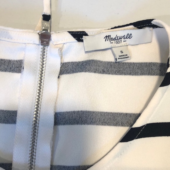 Madewell striped sleeveless retro style zippered shirt - Picture 7 of 8